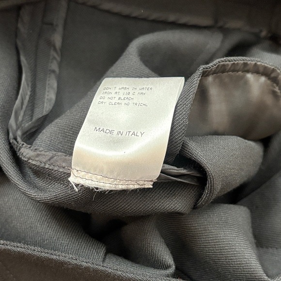 Carolina Herrera New York Black Virgin Wool Wide Leg Trousers Pants Italy 10 - Picture 8 of 8